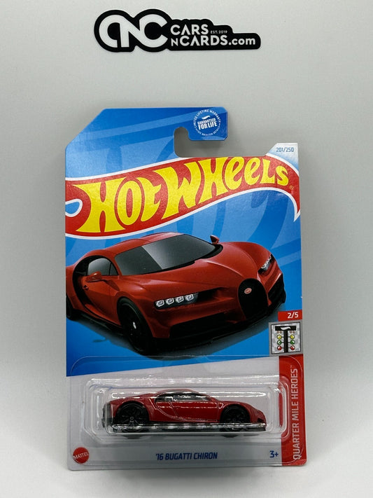 2024 Hot Wheels Quarter Mile Heroes 2/5 '16 Bugatti Chiron Red