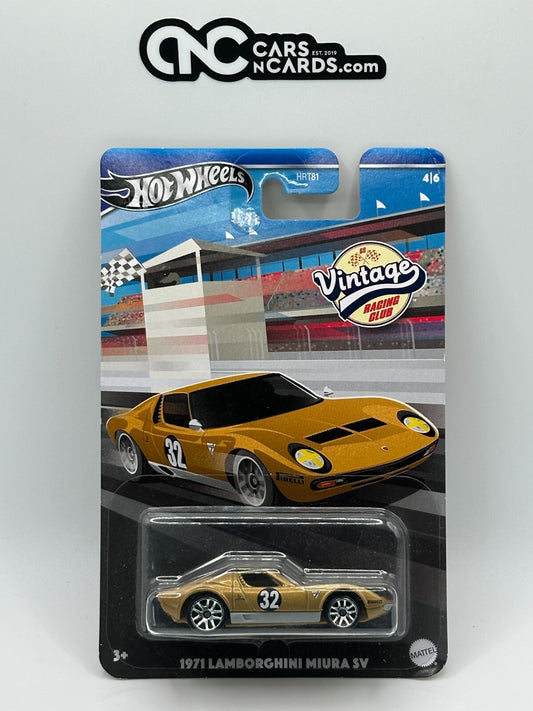 2024 Hot Wheels Vintage Racing Club 4/6 1971 Lamborghini Miura SV (Card Crease)