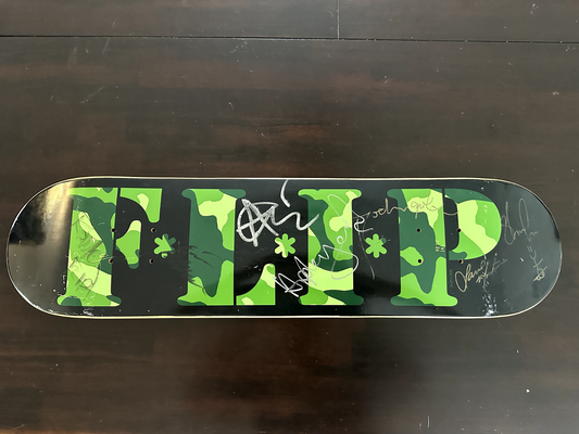 SHANE CROSS ALI BOULALA FLIP TEAM Autographed Skateboard 2006 Tour Canada