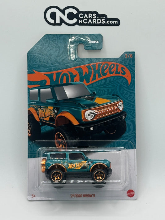 2024 Hot Wheels Pearl & Chrome 3/6 '21 Ford Bronco 56th Anniversary