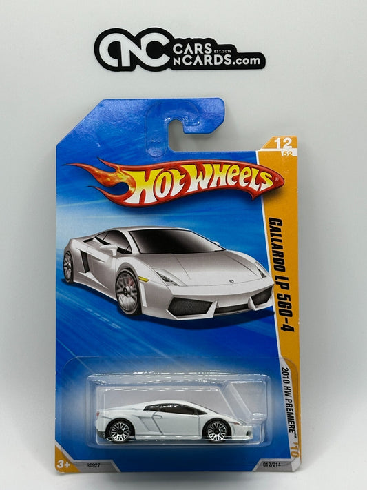 2010 Hot Wheels HW Premiere 12/52 Lamborghini Gallardo LP 560-4 White
