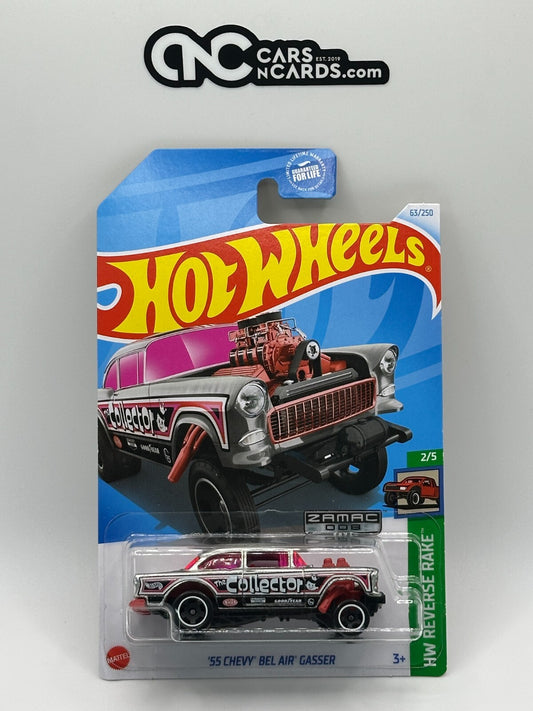 2024 Hot Wheels Reverse Rake 2/5 Zamac '55 Chevy Bel Air Gasser The Collector