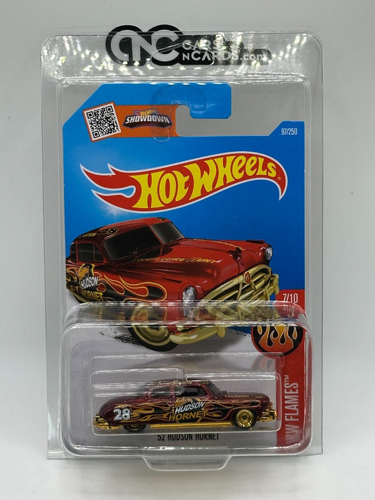 2016 Hot Wheels HW Flames Super Treasure Hunt '52 Hudson Hornet (Small Crease)