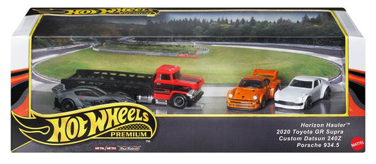 2025 Hot Wheels Premium Car Culture Track Day Diorama Porsche/Toyota/Datsun