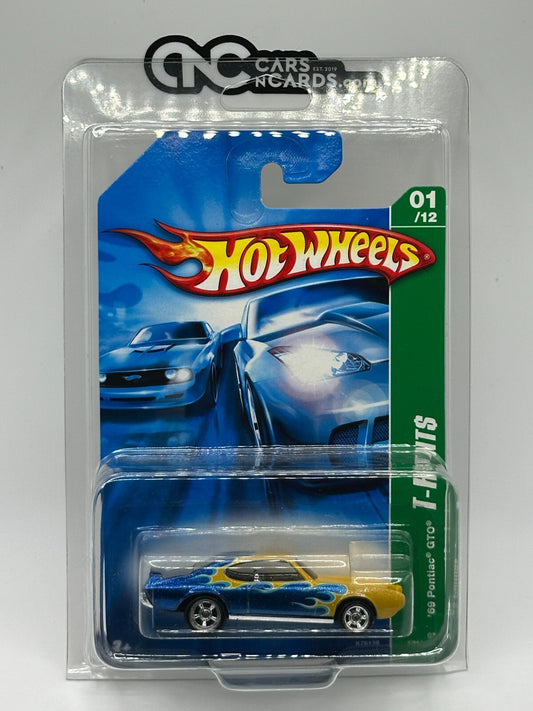 2007 Hot Wheels T-Hunt$ 1/12 Super Treasure Hunt '69 Pontiac GTO With Protector