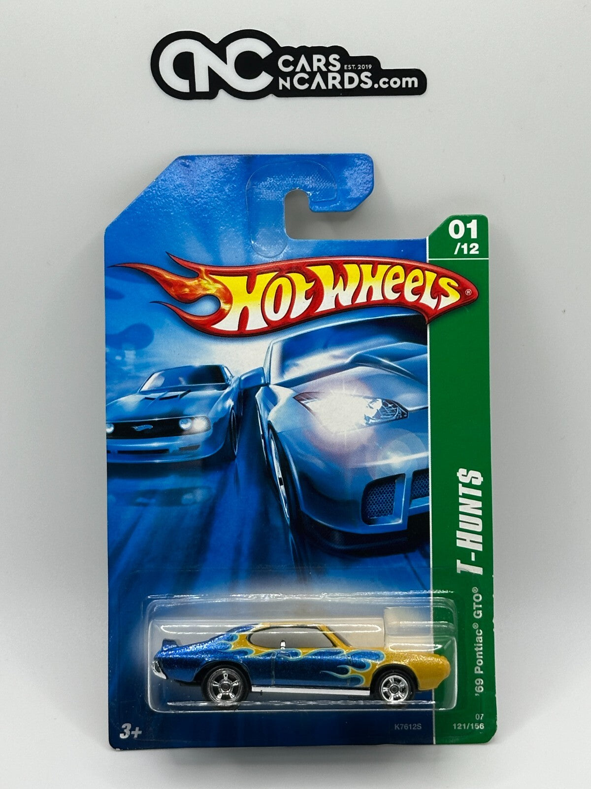 2007 Hot Wheels T-Hunt$ 1/12 Super Treasure Hunt '69 Pontiac GTO With Protector