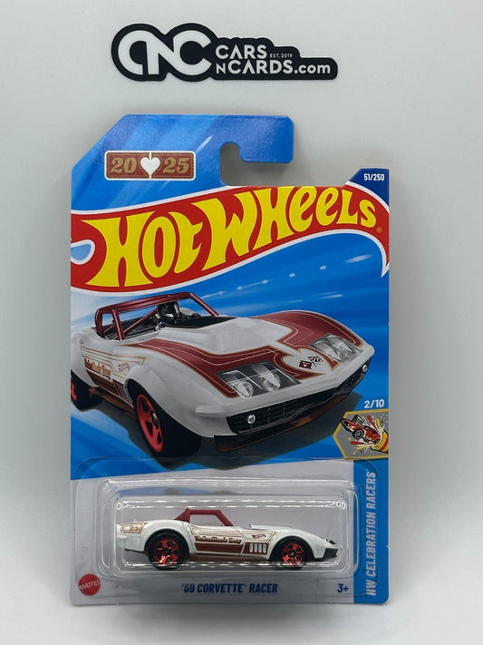 2025 Hot Wheels HW Celebrations Racers 2/10 '69 Corvette Racer Valentines Day