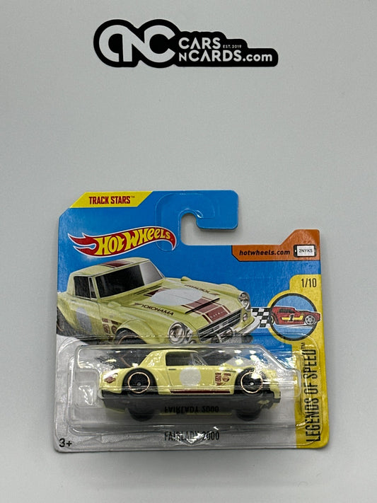2017 Hot Wheels Legends of Speed 1/10 Datsun Fairlady 2000 Yellow Short Card