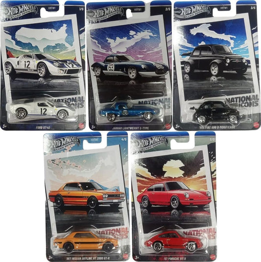 2025 Hot Wheels Silver Series National Icons Full Set of 5 Cars
