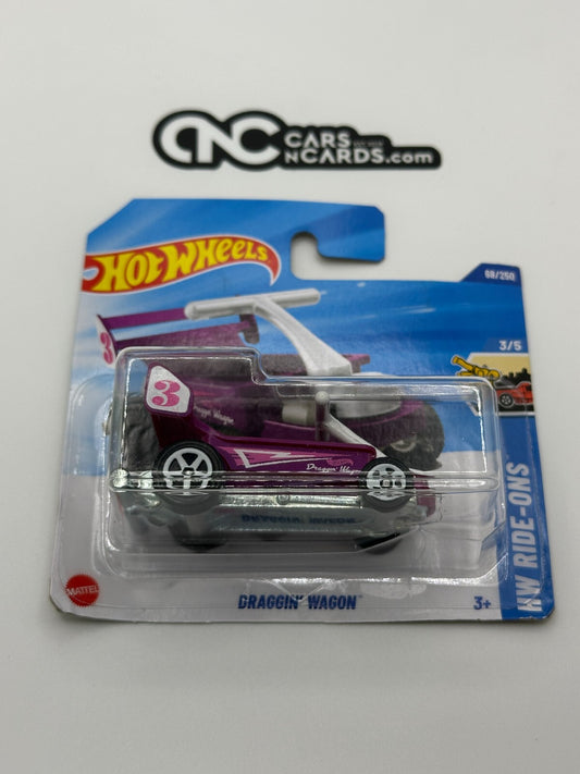 2025 Hot Wheels HW Ride-Ons 3/5 Draggin' Wagon (Card Damage) Short Card