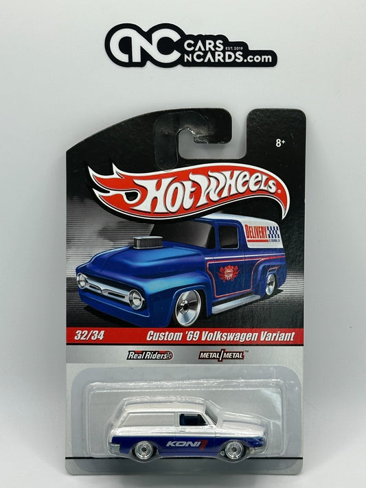 2009 Hot Wheels Delivery 32/34 Custom '69 Volkswagen Variant Koni Blue
