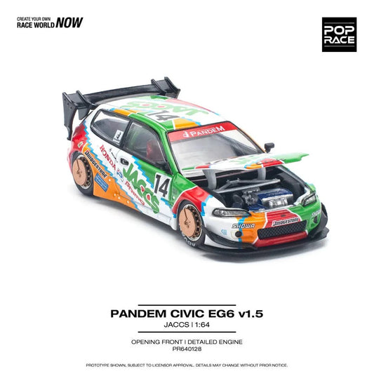 POPRACE 1:64 PANDEM CIVIC EG6 v1.5 JACCS PR640128