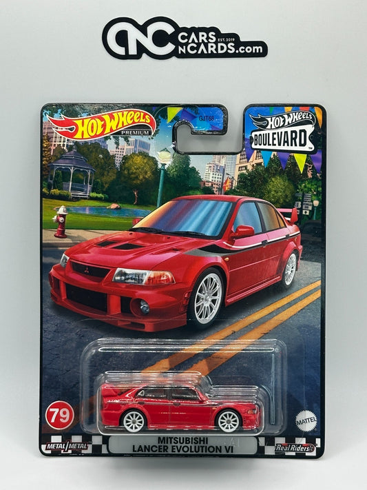 2023 Hot Wheels Premium Boulevard #79 Mitsubishi Lancer Evolution VI Red