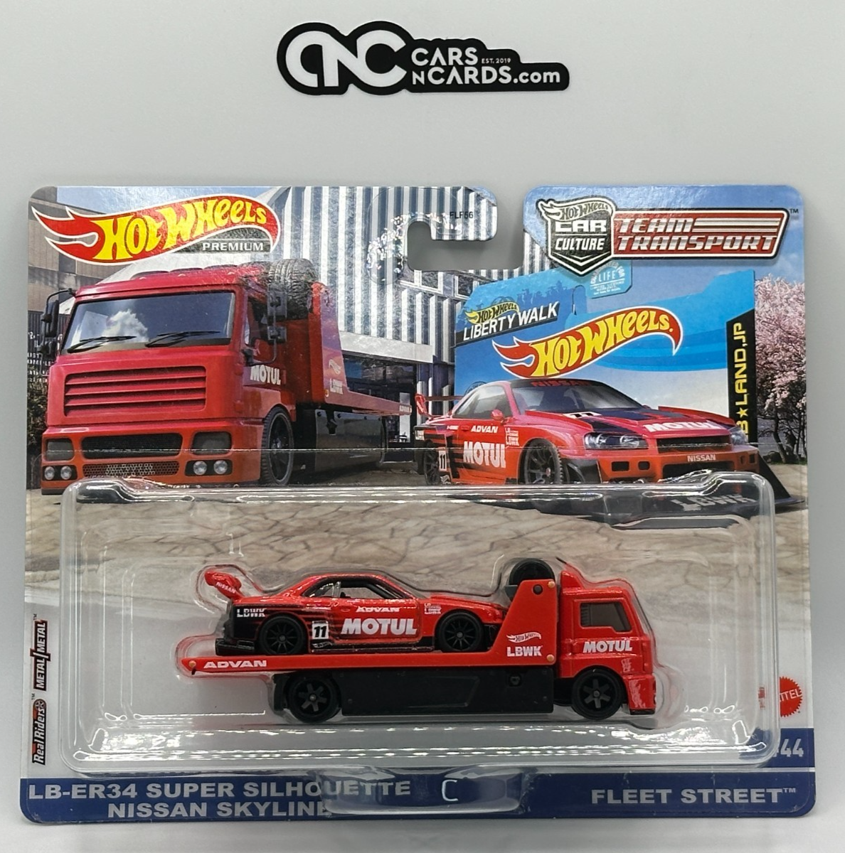 2022 Hot Wheels Premium Team Transport #44 R34 Super Silhouette Nissan Skyline