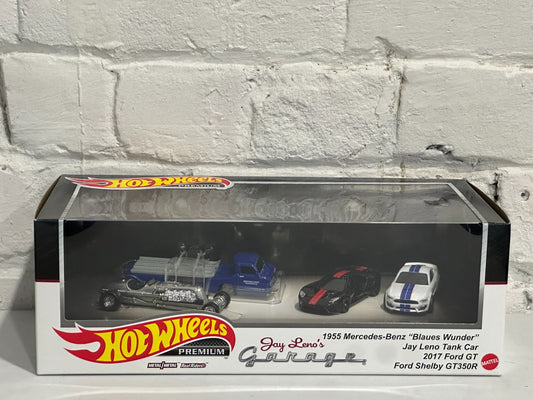 2023 Hot Wheels Premium Diorama Jay Leno's Garage Ford GT/Shelby GT/Mercedes