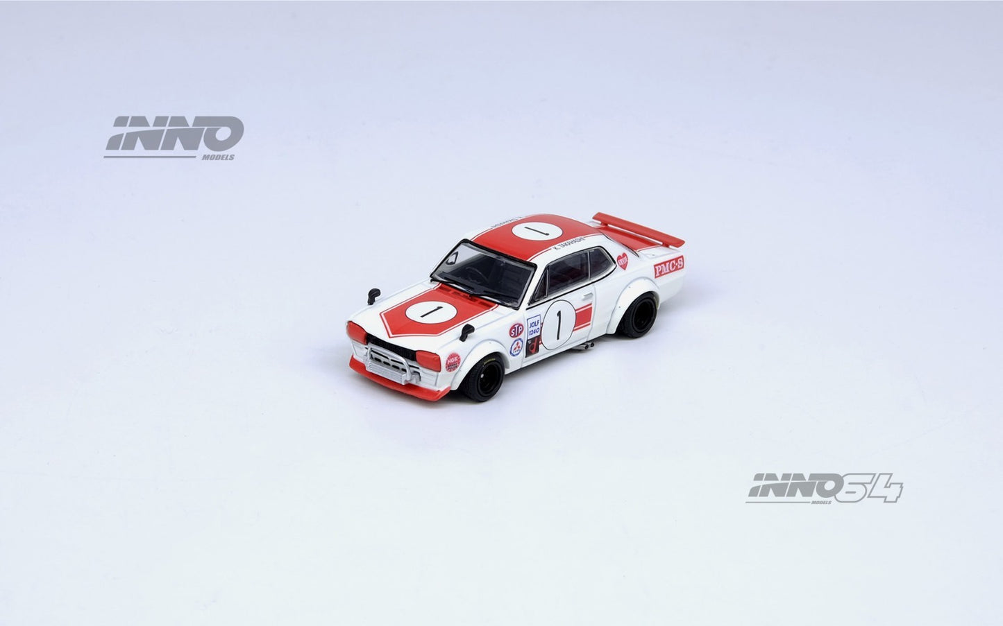 INNO64 1:64 NISSAN SKYLINE 2000 GT-R KPGC10 #1 Takahashi Kunimitsu Fuji Masters