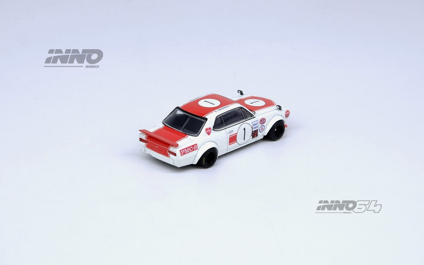 INNO64 1:64 NISSAN SKYLINE 2000 GT-R KPGC10 #1 Takahashi Kunimitsu Fuji Masters