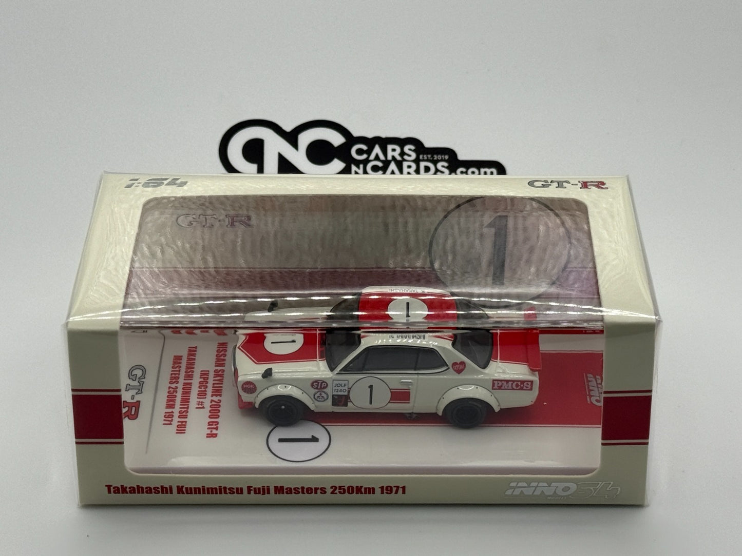 INNO64 1:64 NISSAN SKYLINE 2000 GT-R KPGC10 #1 Takahashi Kunimitsu Fuji Masters