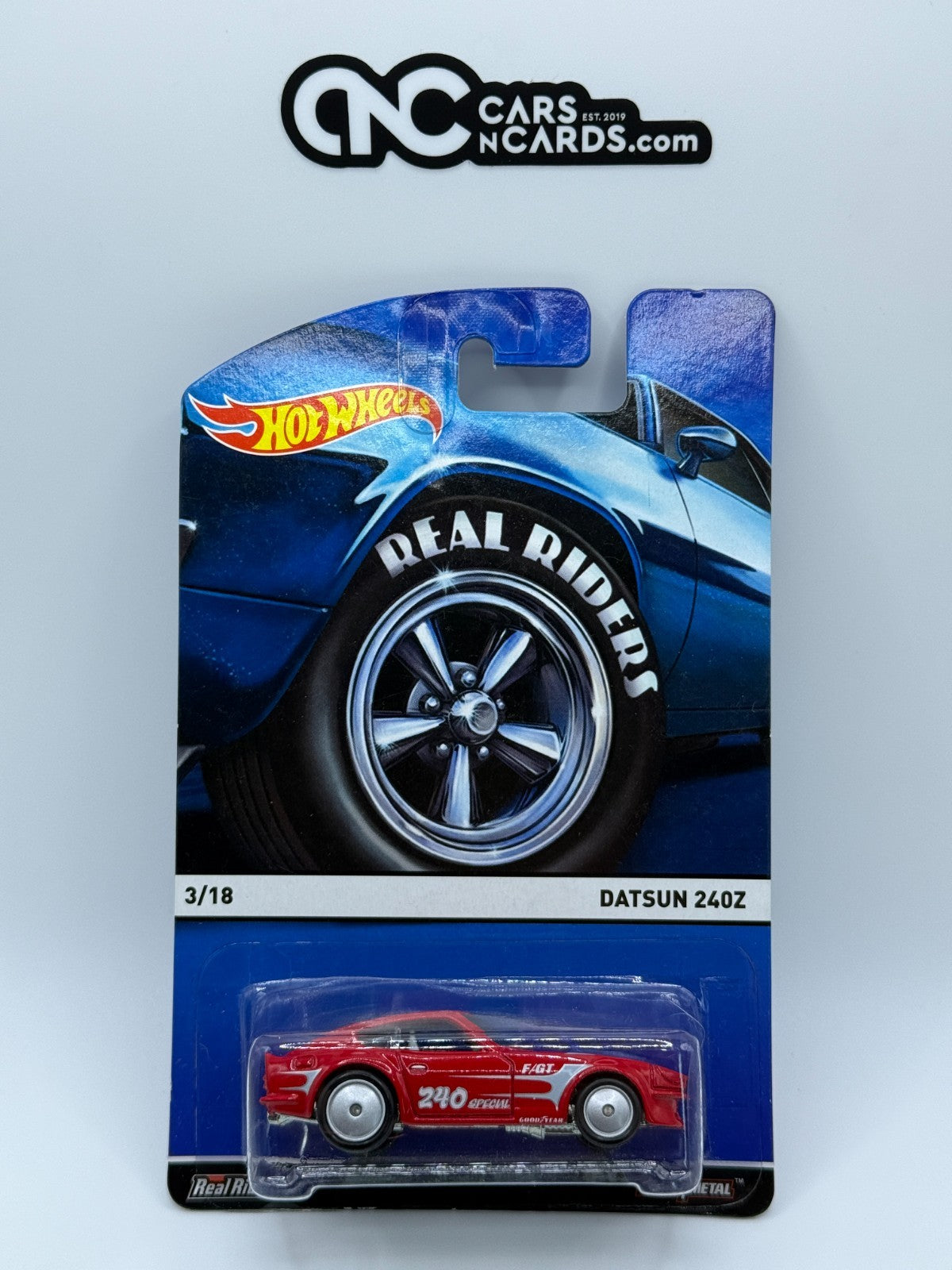 2015 Hot Wheels Real Riders Series 3/18 Datsun 240Z With Protector