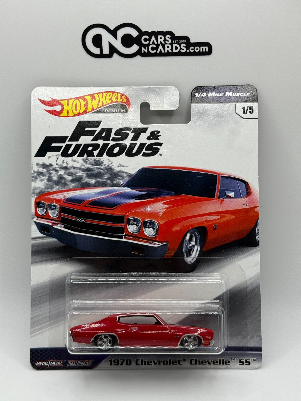 2019 Hot Wheels Premium Fast & Furious 1/4 Mile Muscle Full Set of 5 Cars