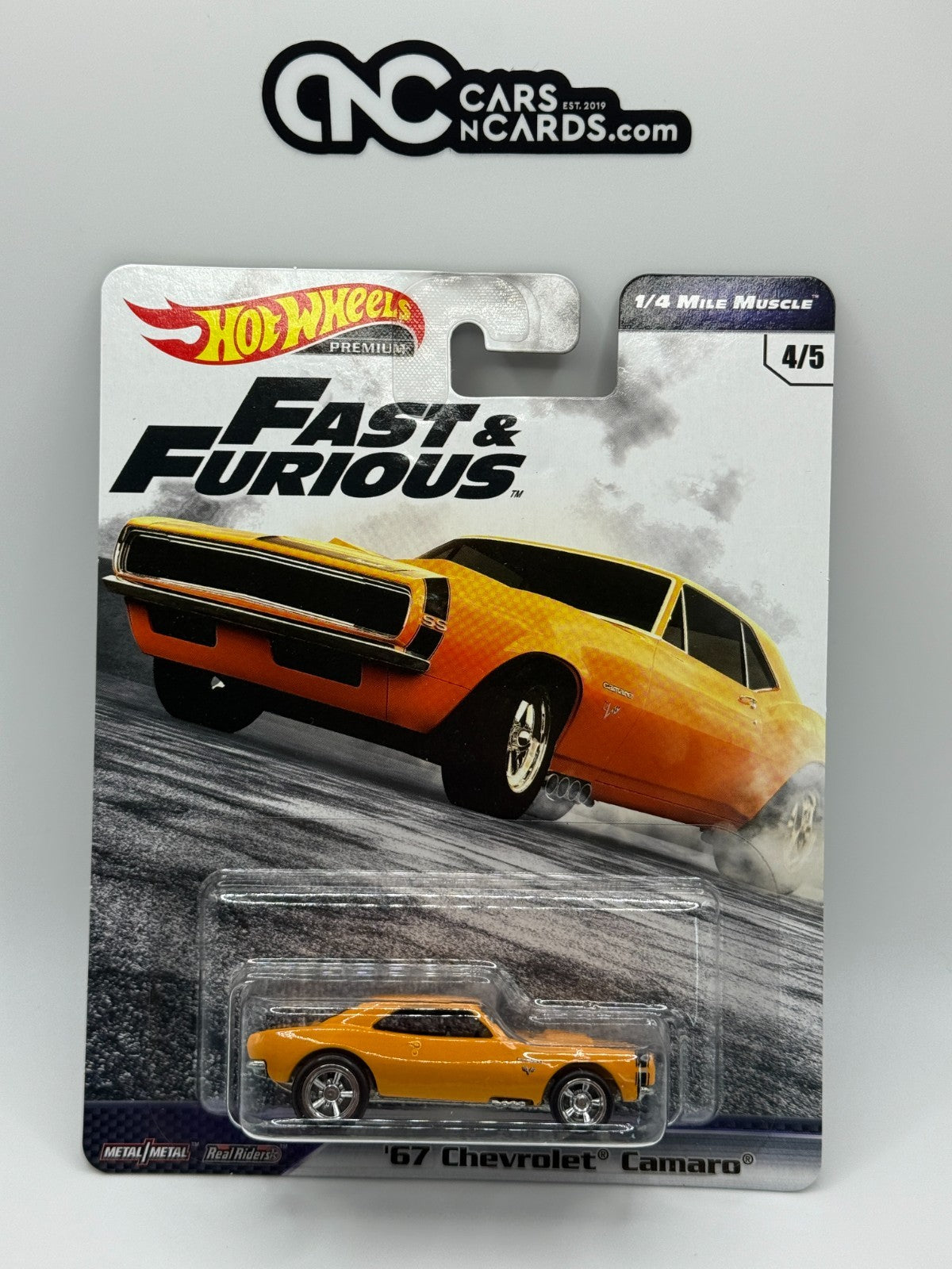 2019 Hot Wheels Premium Fast & Furious 1/4 Mile Muscle Full Set of 5 Cars