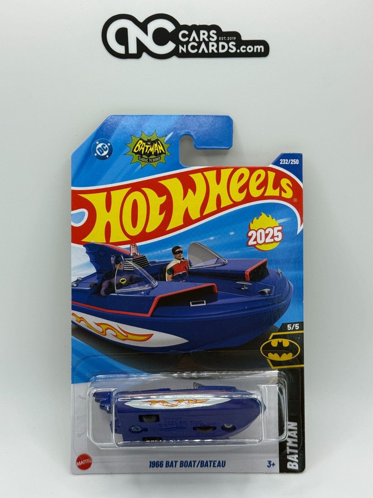 2025 Hot Wheels Batman 5/5 1966 Bat Boat (Soft Corner)