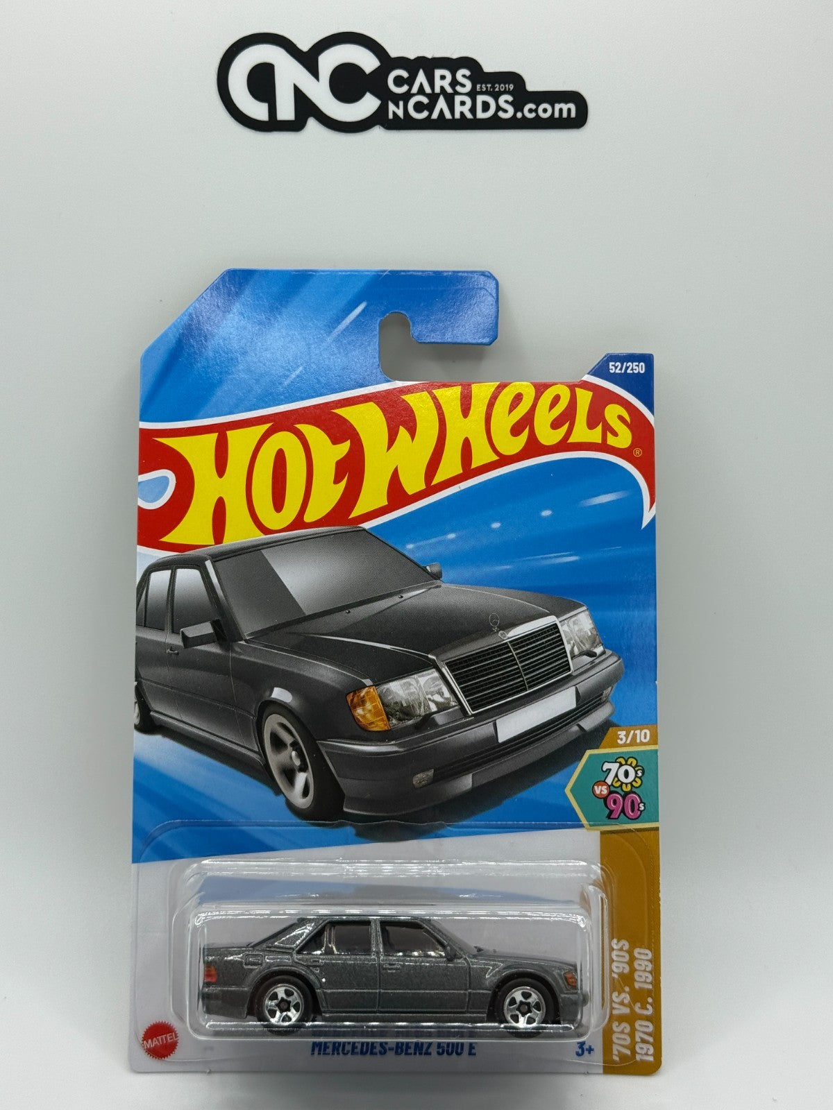 2025 Hot Wheels '70s Vs '90s 3/10 Mercedes-Benz 500 E Gray