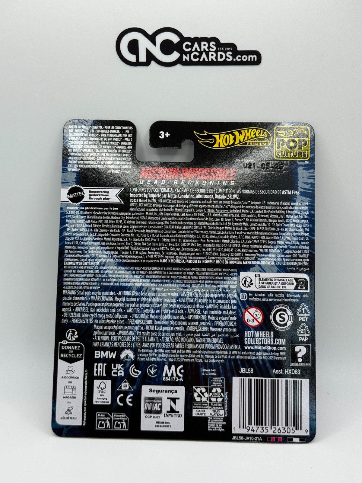 2025 Hot Wheels Premium Pop Culture Mission: Impossible 2021 BMW M5