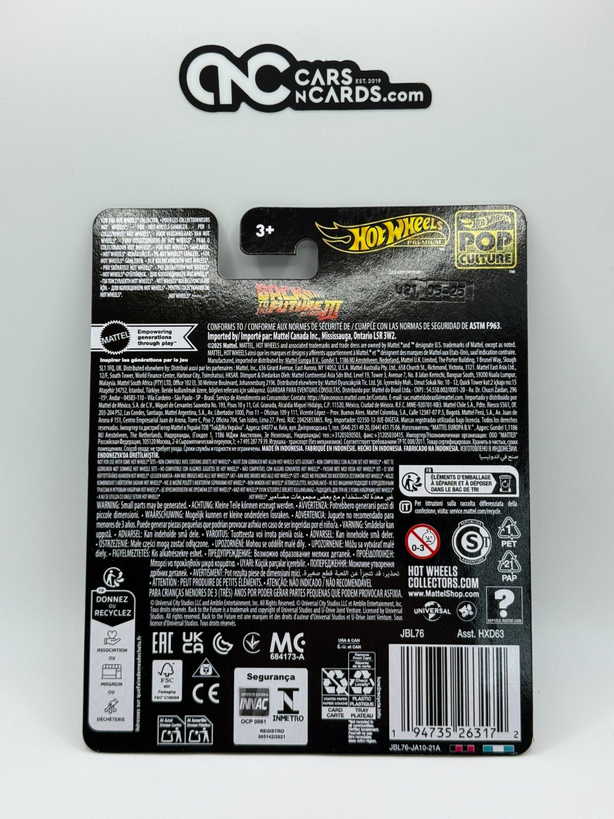 2025 Hot Wheels Premium Pop Culture Back to the Future III Time Machine 1955