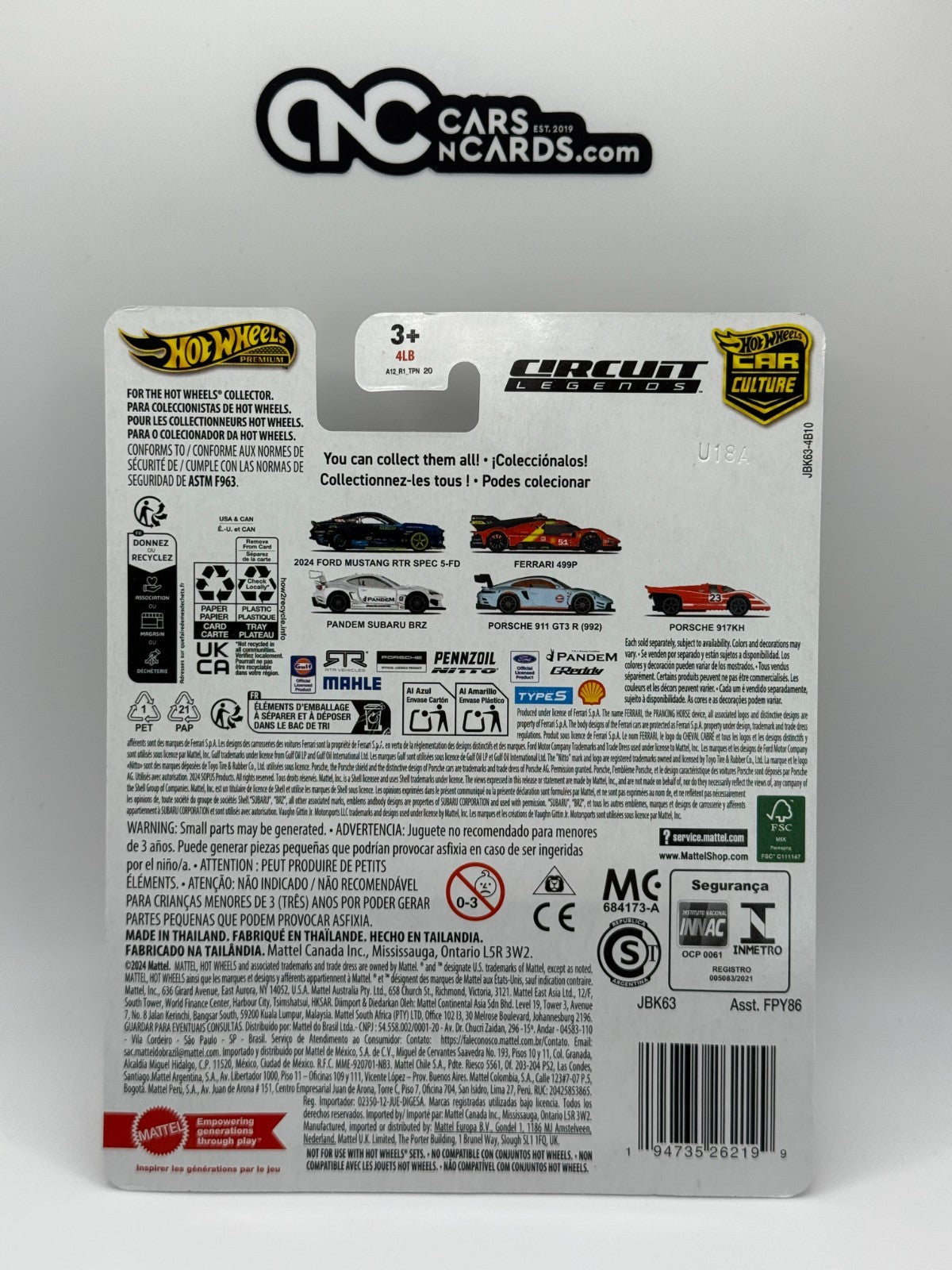 2025 Hot Wheels Premium Car Culture Circuit Legends 3/5 Porsche 917KH