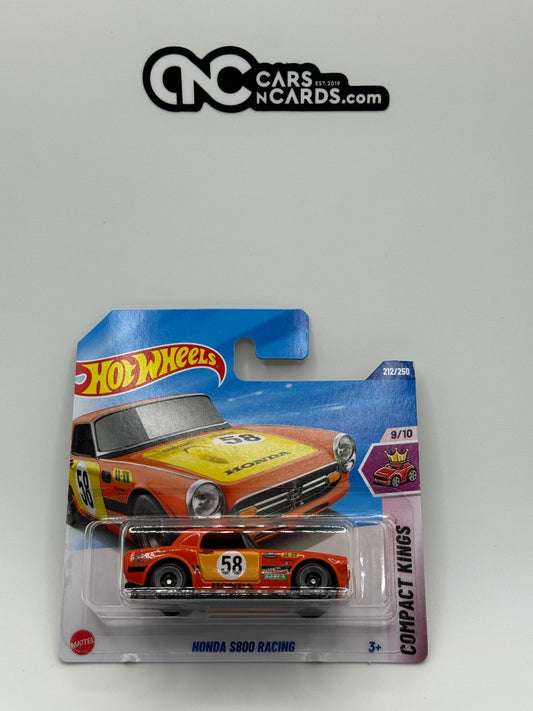 2025 Hot Wheels Compact Kings 9/10 Honda S800 Racing Treasure Hunt Short Card