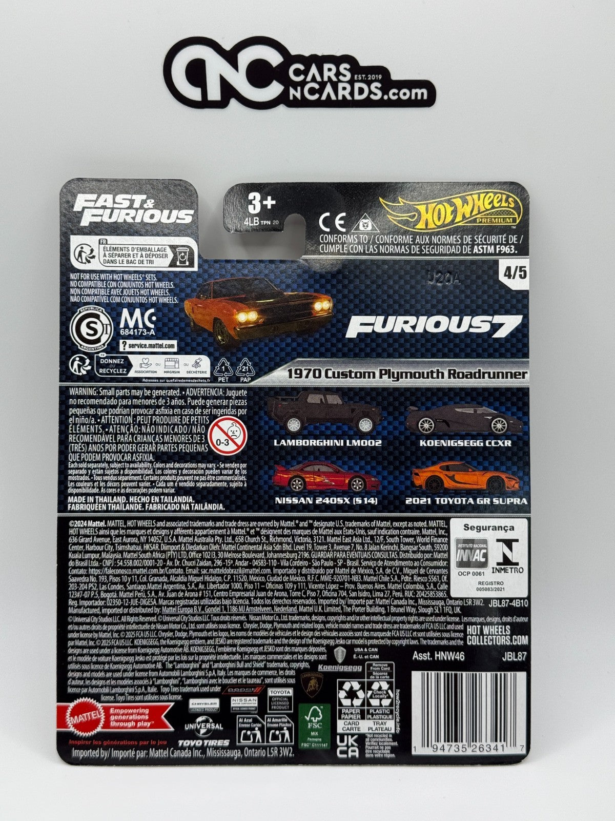 2025 Hot Wheels Premium Fast & Furious 4/5 1970 Plymouth Roadrunner