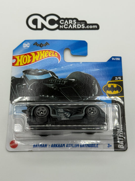 2025 Hot Wheels Batman 2/5 Batman : Arkham Asylum Batmobile Black Short Card