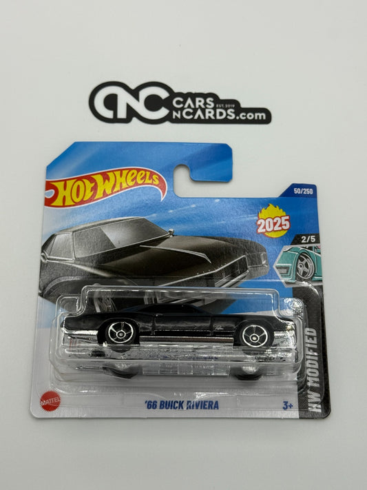 2025 Hot Wheels HW Modified 2/5 '66 Buick Riviera Black (Short Card)