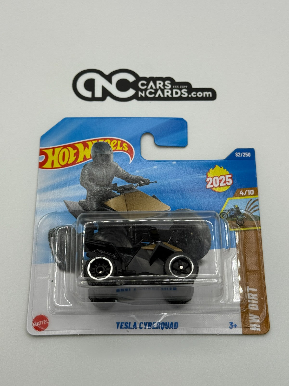 2025 Hot Wheels HW Dirt 4/10 Tesla Cyberquad Gold (Short Card)