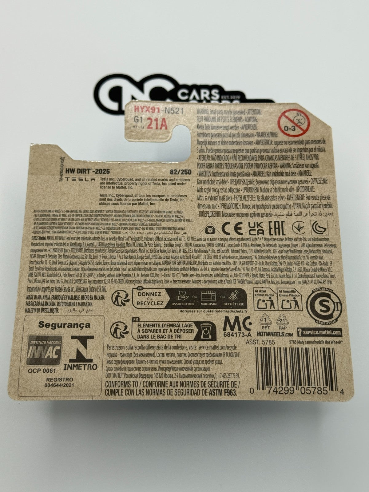 2025 Hot Wheels HW Dirt 4/10 Tesla Cyberquad Gold (Short Card)