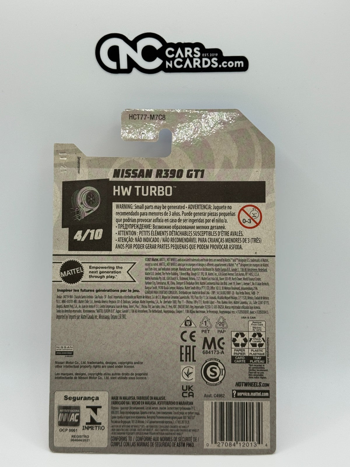 2022 Hot Wheels HW Turbo 4/10 Nissan R390 GT1 White