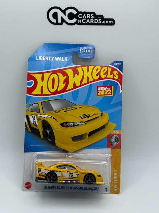 2022 Hot Wheels HW Turbo 6/10 LB Super Silhouette Nissan Silvia (S15) Yellow