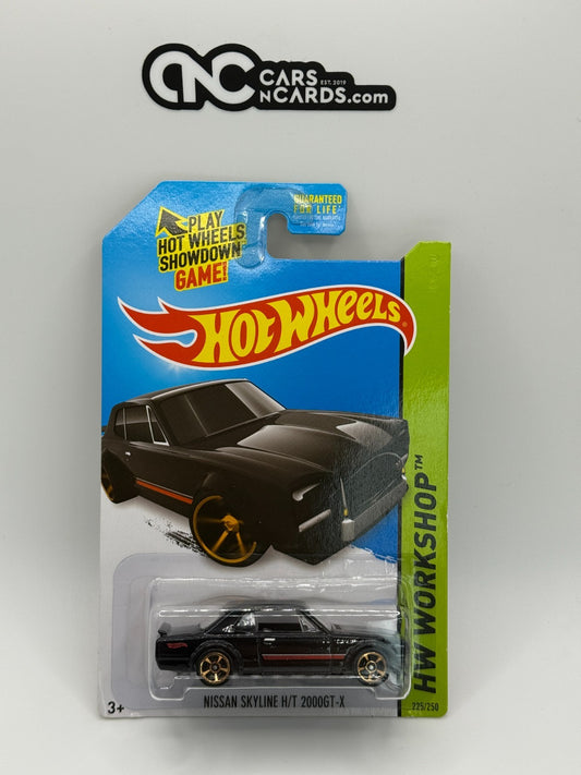 2014 Hot Wheels HW Workshop Nissan Skyline H/T 2000GT-X Black (Card Crease)