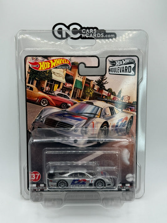 2021 Hot Wheels Premium Boulevard #37 1997 Mercedes-Benz CLK-GTR With Protector