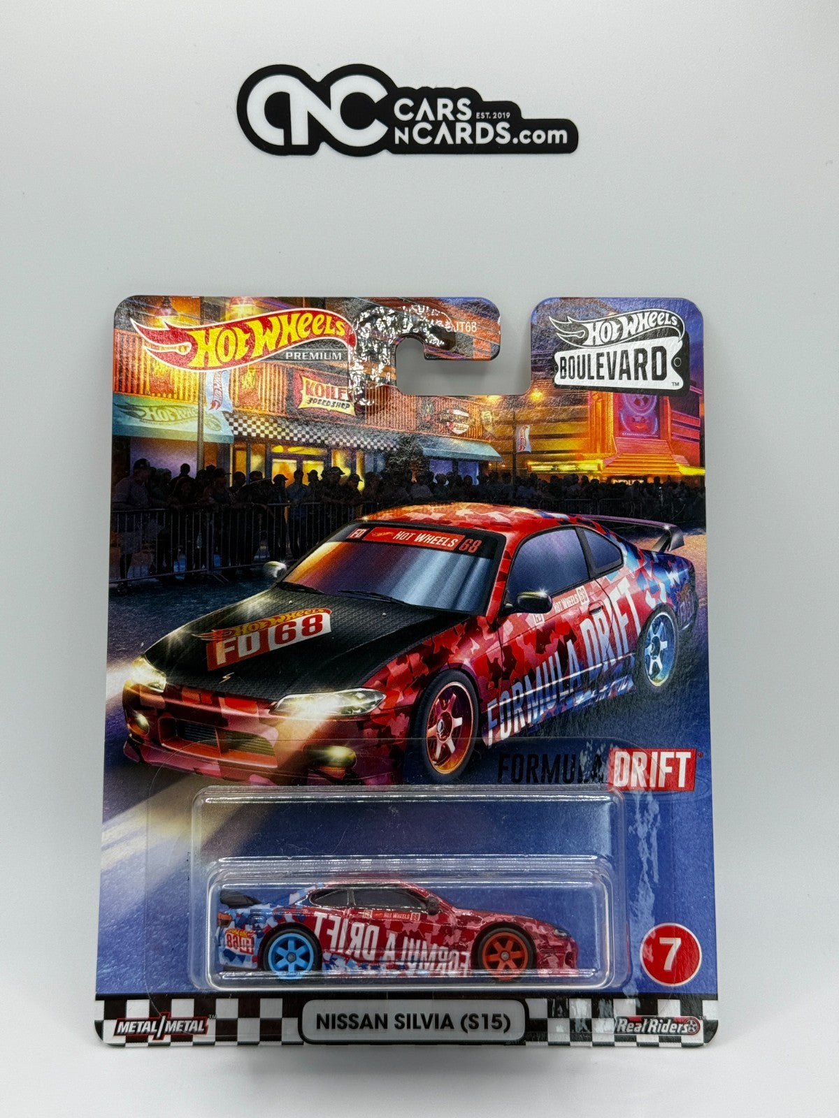 2020 Hot Wheels Premium Boulevard #7 Nissan Silvia (S15) With Protector