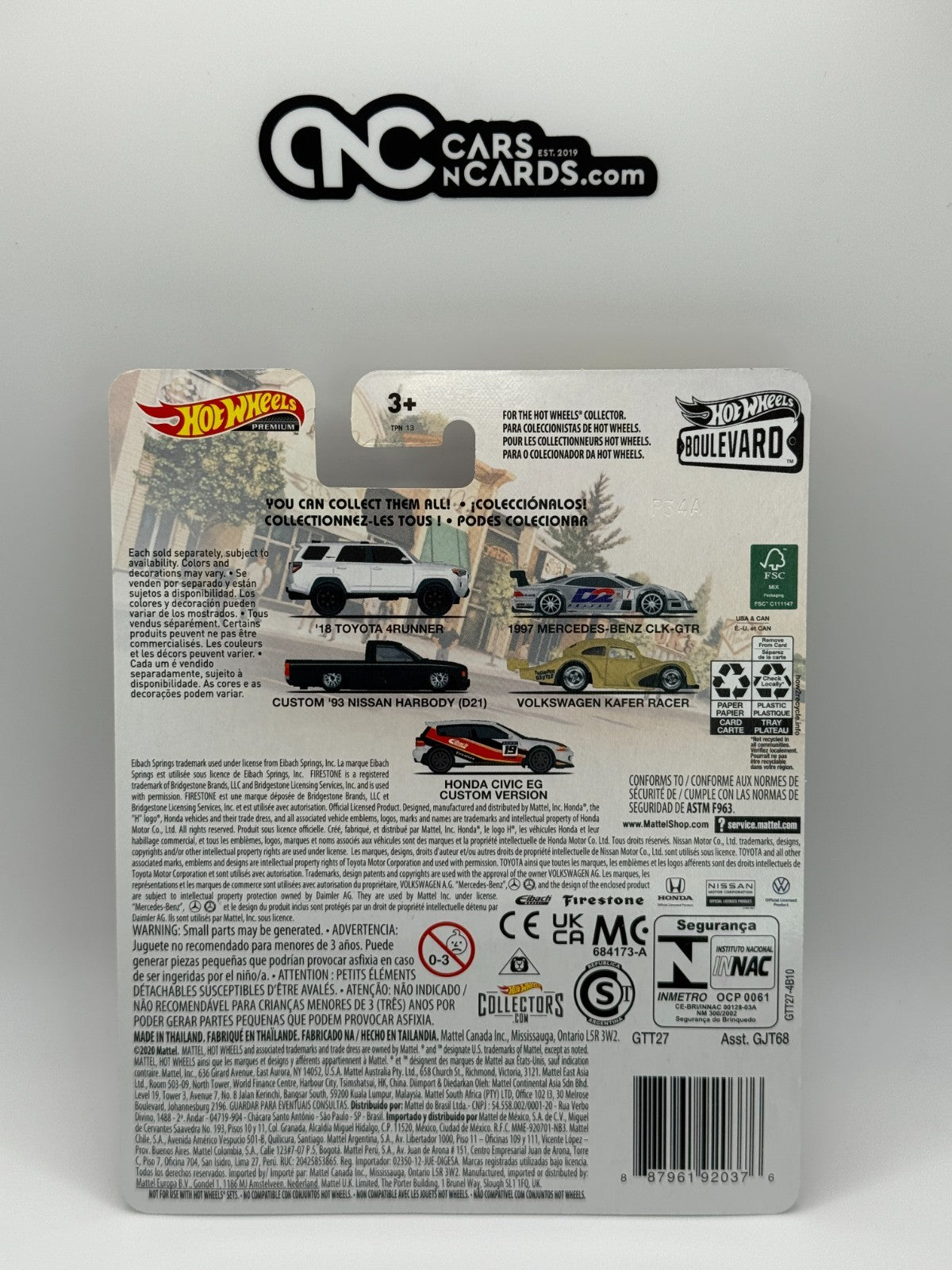 2021 Hot Wheels Premium Boulevard #37 1997 Mercedes-Benz CLK-GTR With Protector