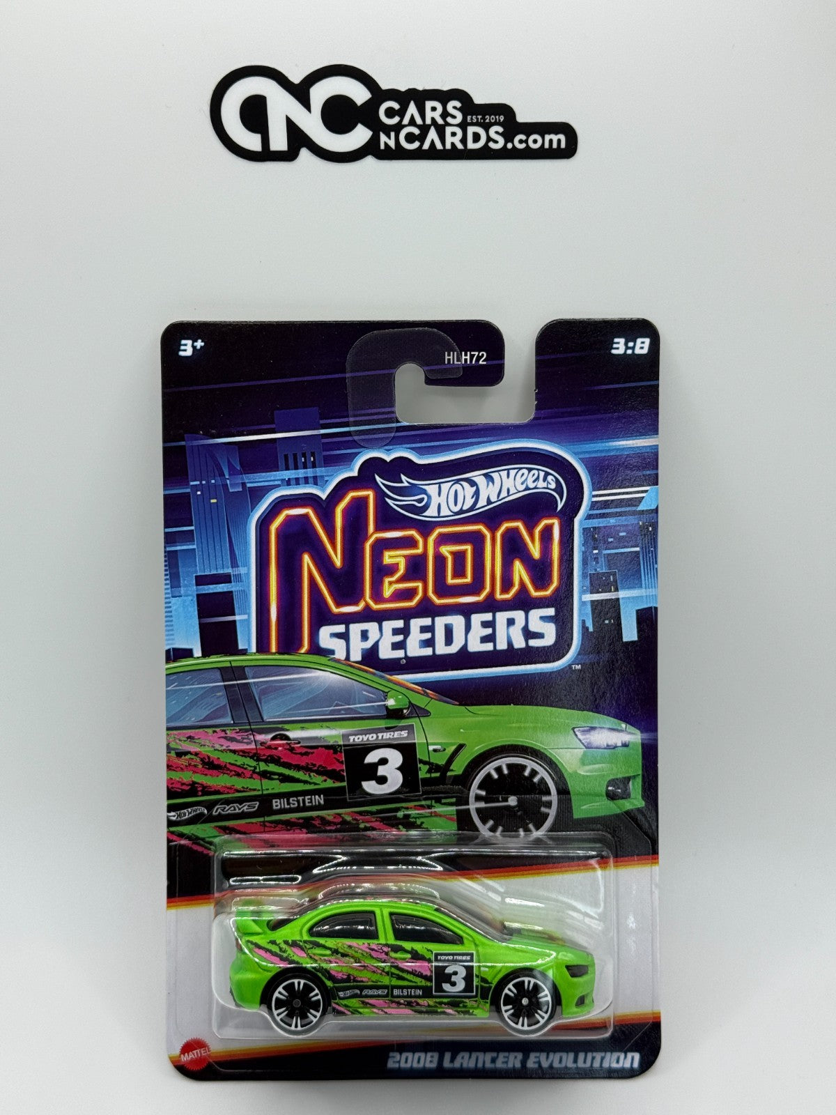 2025 Hot Wheels Neon Speeders 3/8 2008 Lancer Evolution