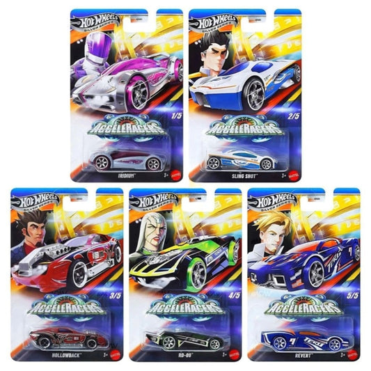 2025 Hot Wheels Silver Series Acceleracers Full Set of 5 Cars