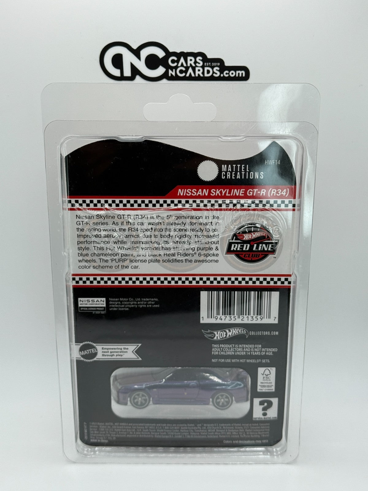 2024 Hot Wheels RLC Chameleon Nissan Skyline GT-R (R34) With Protector