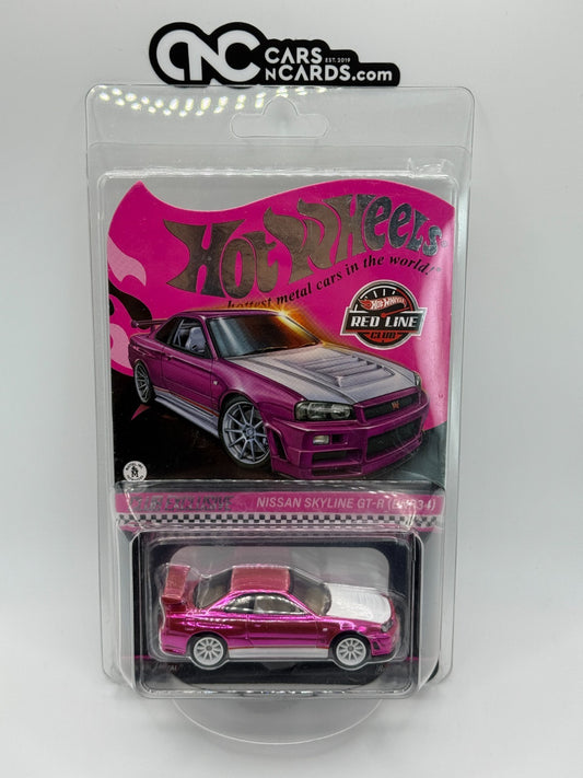 2023 Hot Wheels RLC Pink Nissan Skyline GT-R (BNR34) With Protector