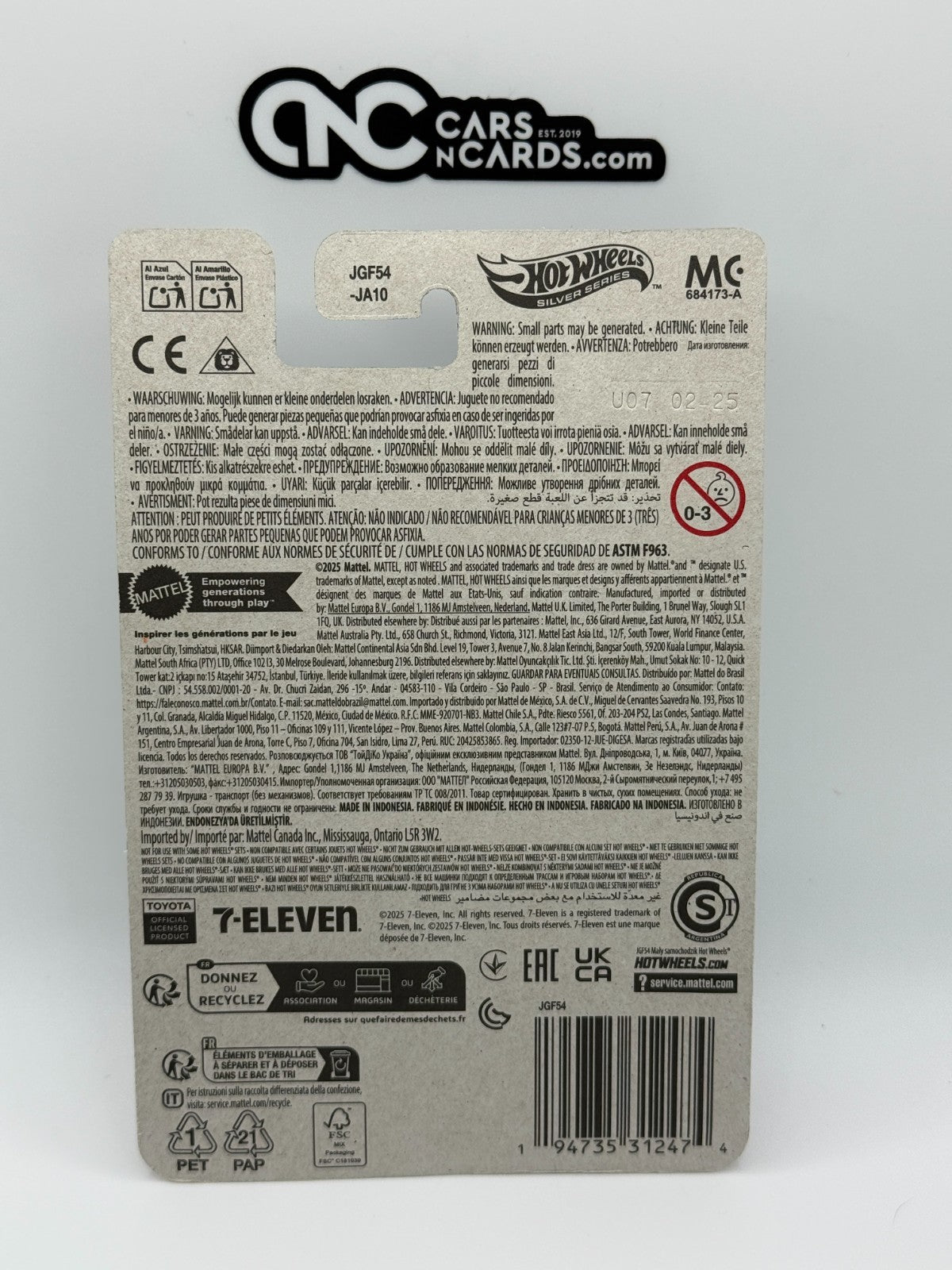 2025 Hot Wheels Silver Series 7/11 7-Eleven Toyota Supra