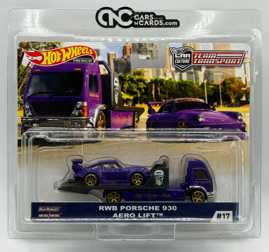 2019 Hot Wheels Premium Team Transport #17 RWB Porsche 930 Aero Lift W/Protector