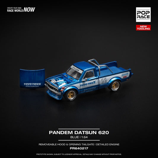 POPRACE 1:64 PANDEM DATSUN 620 BLUE PR640217