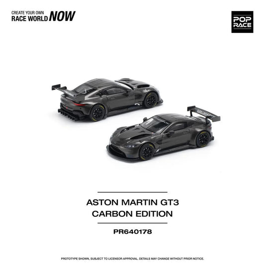POPRACE 1:64 ASTON MARTIN VANTAGE GT3 - CARBON EDITION PR640178